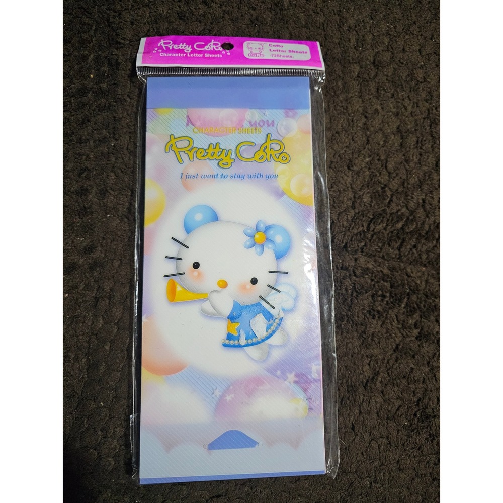 Vtg Y2K Pretty CoRo Cute Cat Character Sheets Anime Stationery Letter Set Sealed